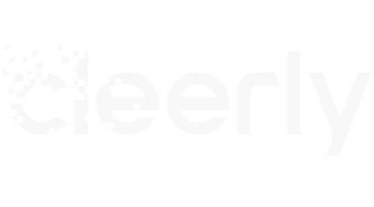 Cleerly wordmark: white (thumbnail)